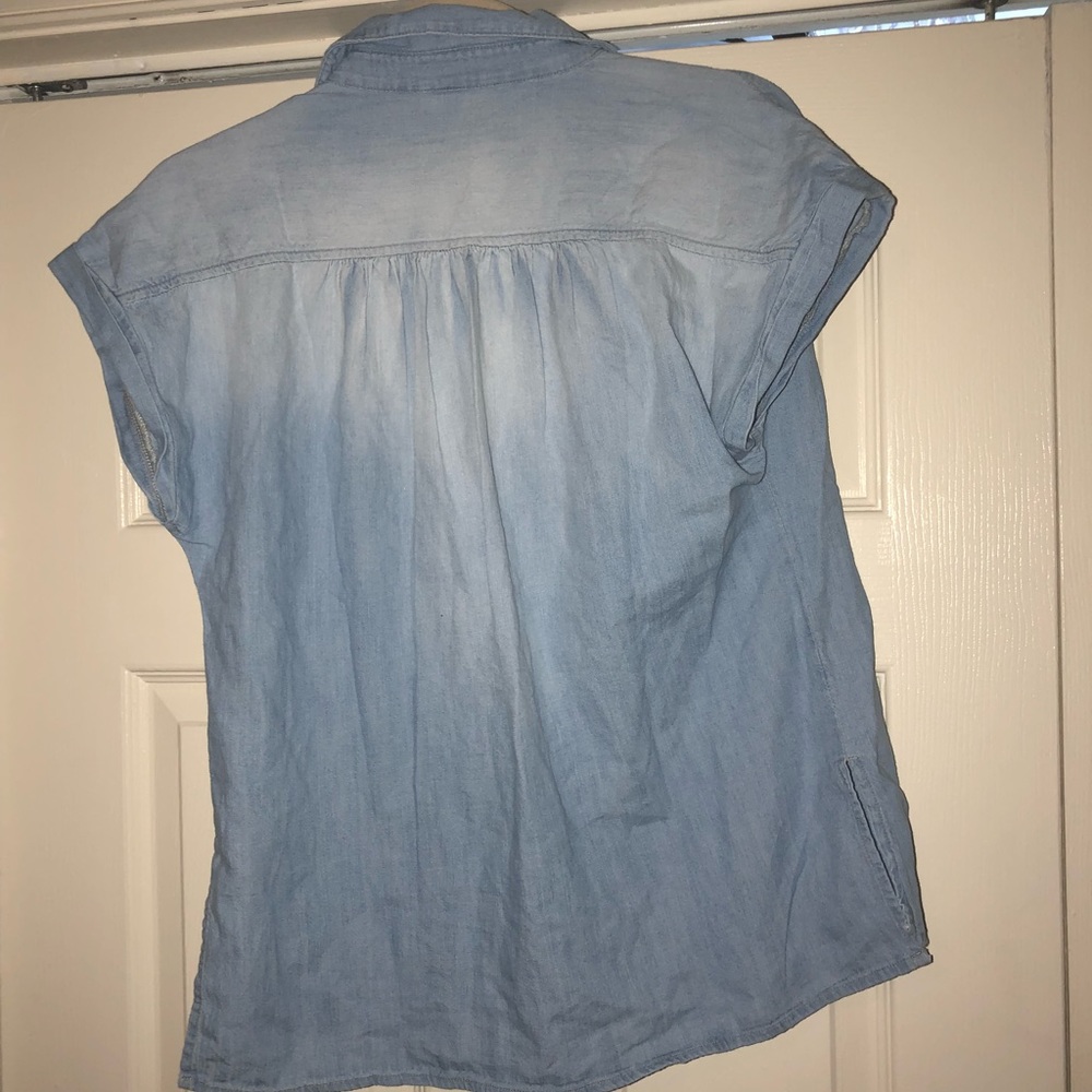 Short sleeved denim button down - Picture 2 of 4
